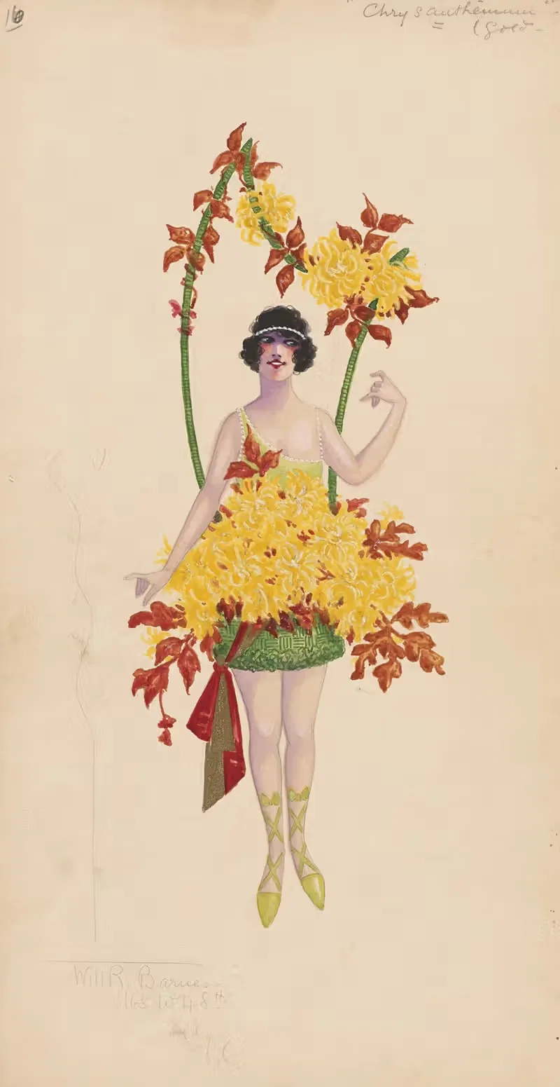 16-Хризантема (Золото) by Уилл Р. Барнс, 1919 - 1920 — digital art print download