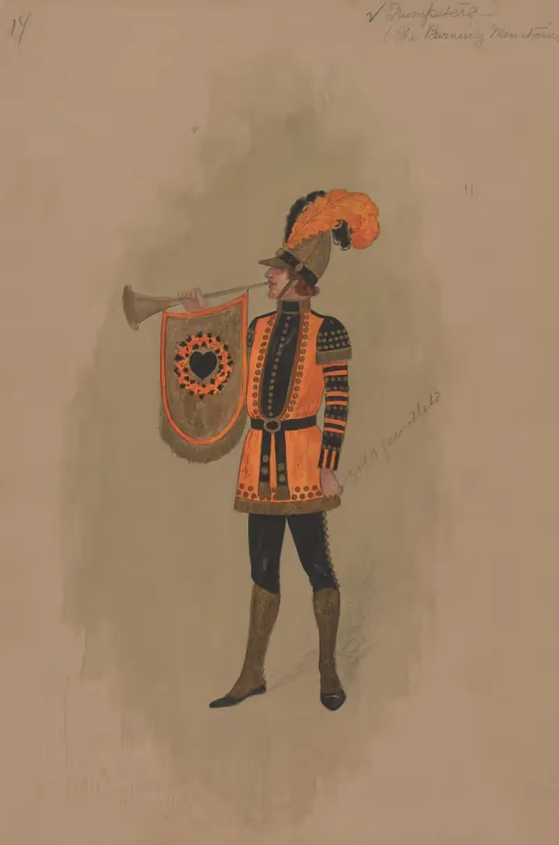 2 Трубача (Горящая гора) by Уилл Р. Барнс, 1912 - 1924 — digital art print download