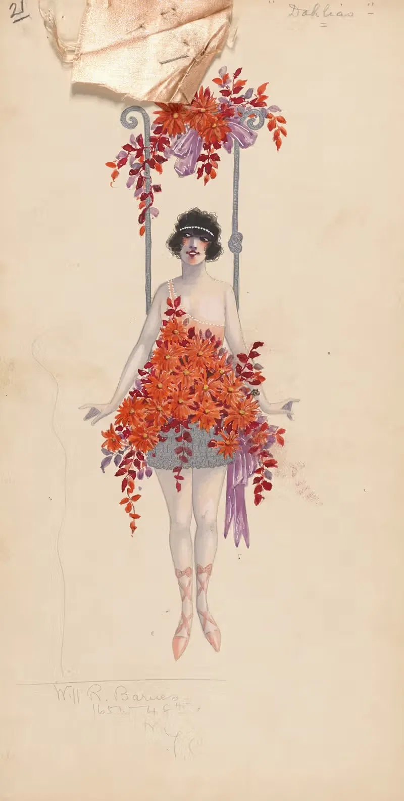 21-Георгины by Уилл Р. Барнс, 1919 - 1920 — digital art print download