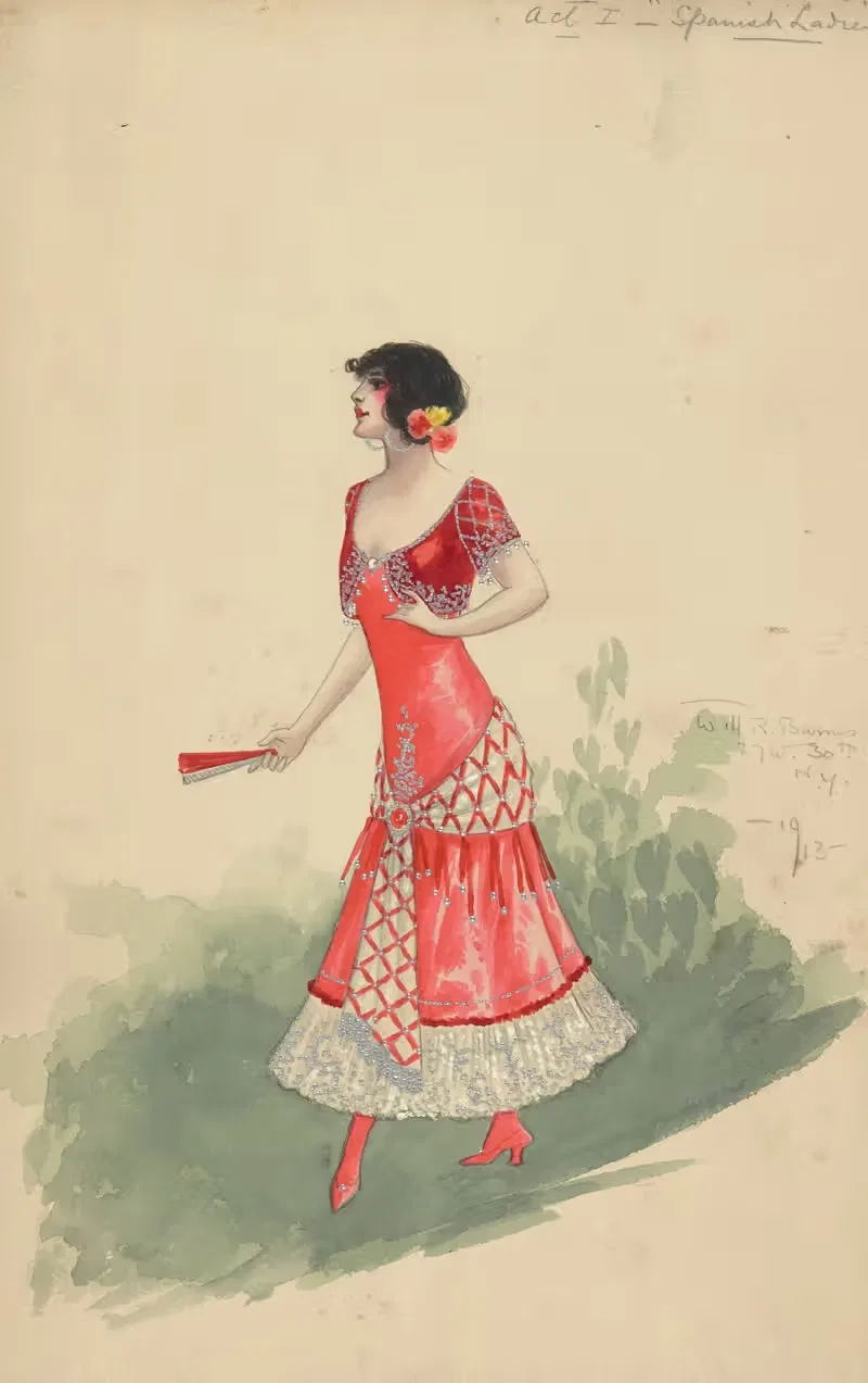 Акт I – Испанские дамы by Уилл Р. Барнс, 1913 — digital art print download