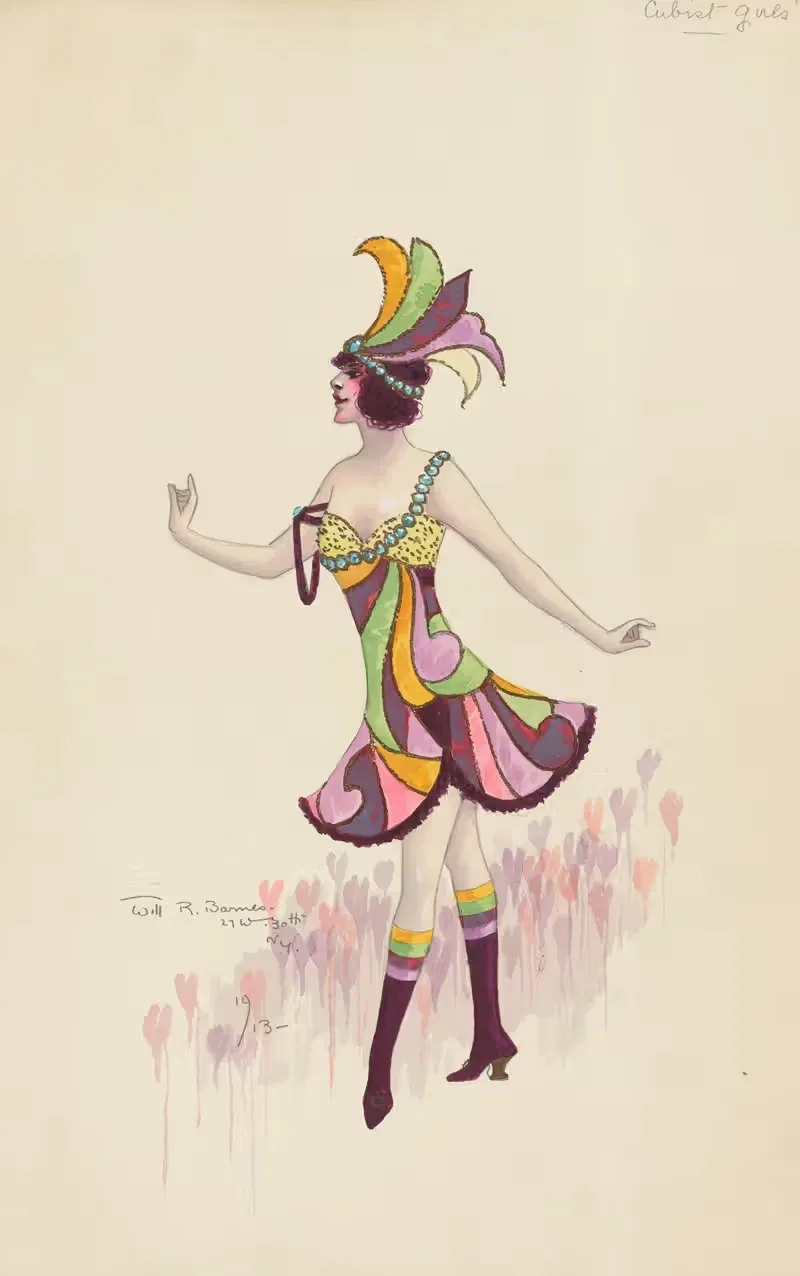 Кубистские девушки by Уилл Р. Барнс, 1913 — digital art print download
