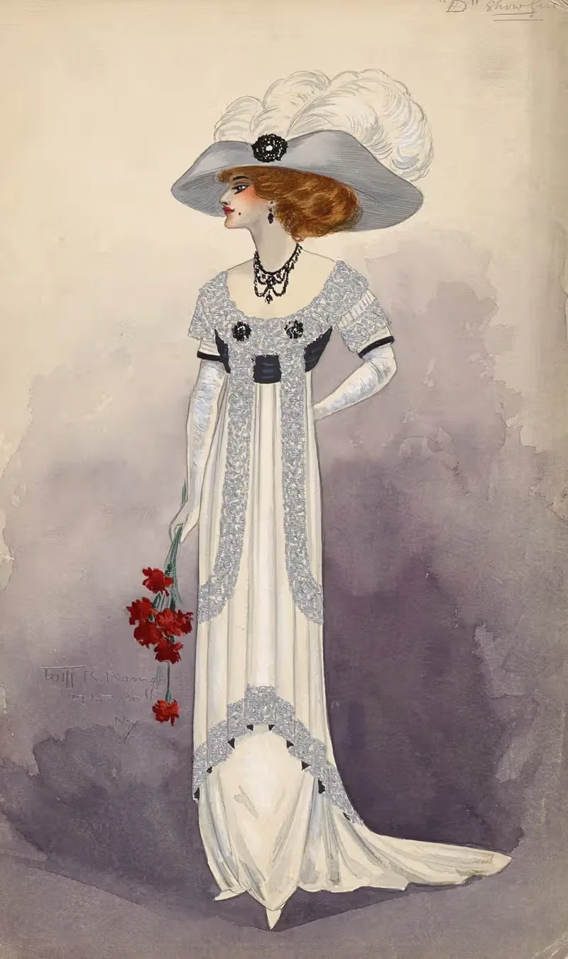 Шоу-гёрл by Уилл Р. Барнс, 1910 — digital art print download
