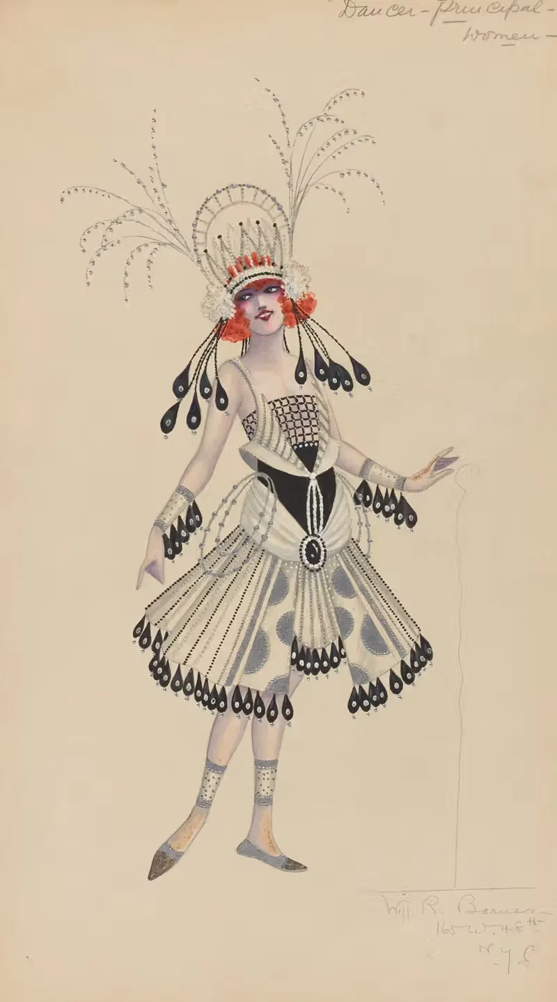 Танцовщица-Главная-Женщина by Уилл Р. Барнс, 1912 - 1924 — digital art print download