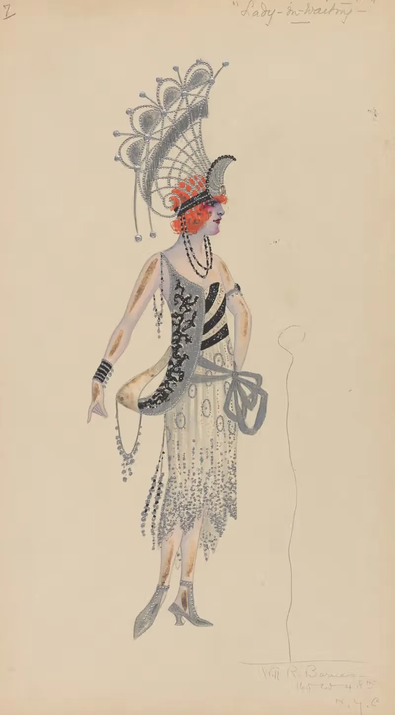 Дама в ожидании by Уилл Р. Барнс, 1912 - 1924 — digital art print download
