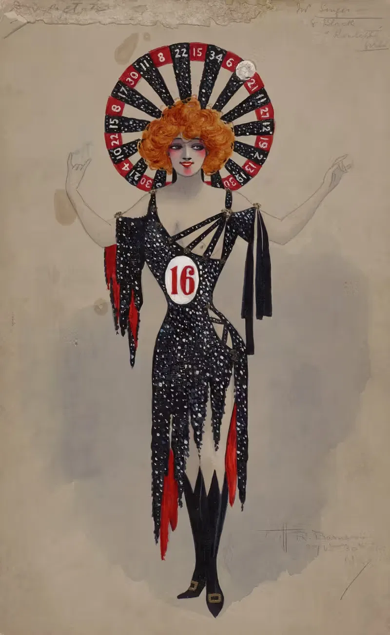 S-Act II-8 Black Roulette Girls — Will R. Barnes