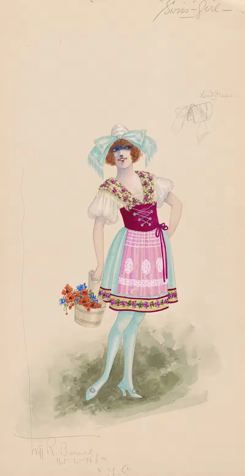 Швейцарская девушка by Уилл Р. Барнс, 1921 - 1922 — digital art print download