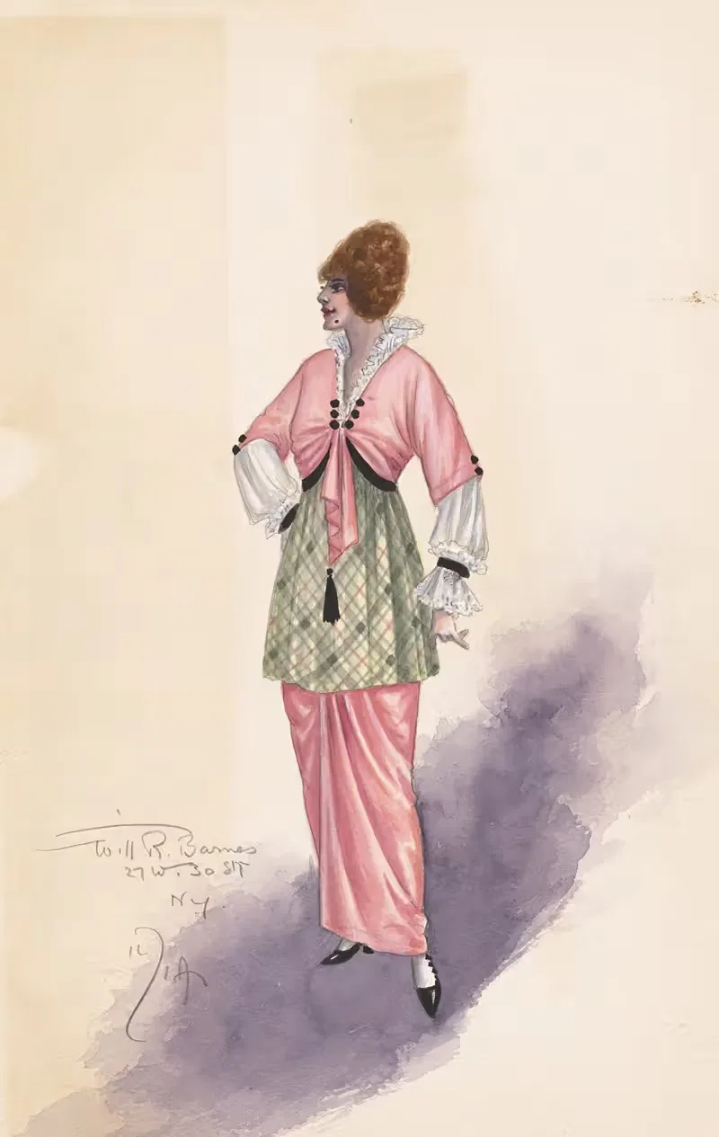 Woman's costume by Will R. Barnes, 1914 — digital art print download