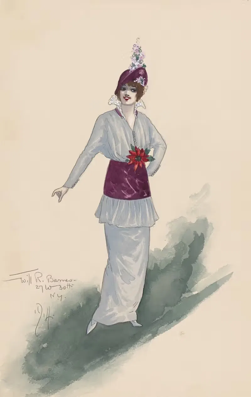 Woman's costume by Will R. Barnes, 1914 — digital art print download