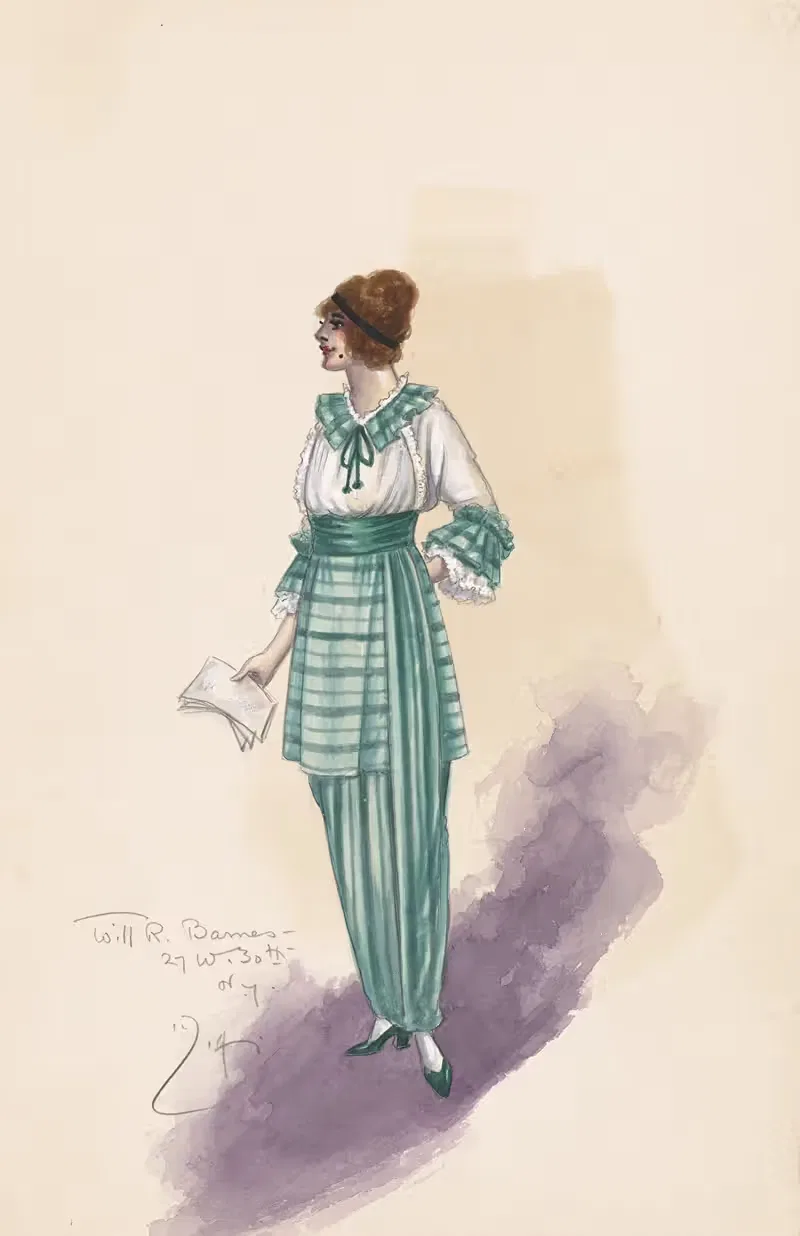 Дизайн женского костюма by Уилл Р. Барнс, 1914 — digital art print download