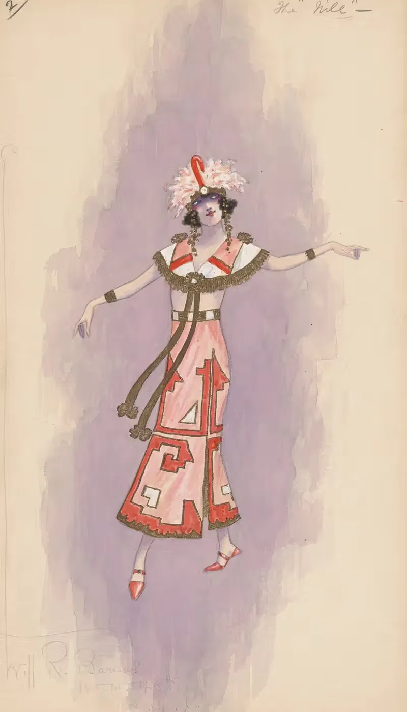 Woman's costume; Pink dress, 2 — Will R. Barnes
