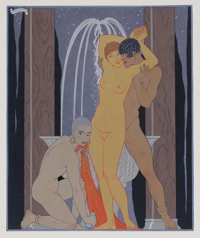 Clodia accompanying her brother — George Barbier