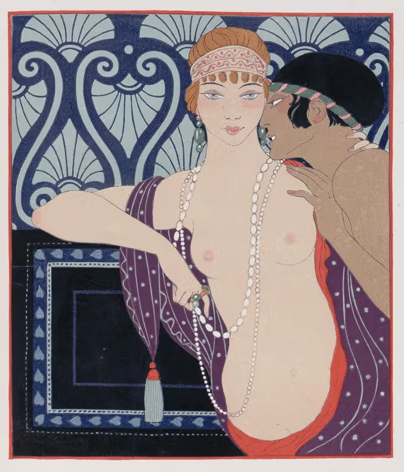 Три красавицы Мнасидики by Жорж Барбье, 1922 — digital art print download