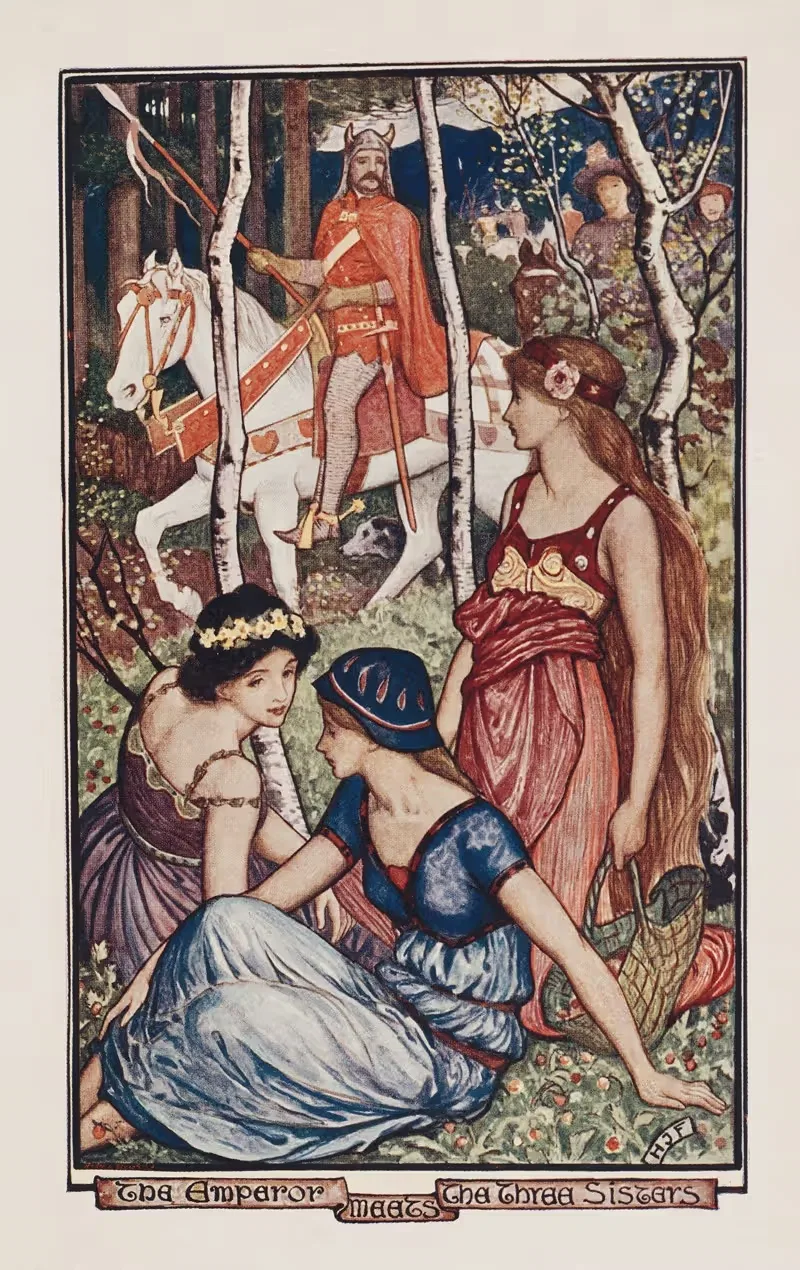Император встречает Трех Сестер by Генри Джастис Форд, 1901 — digital art print download