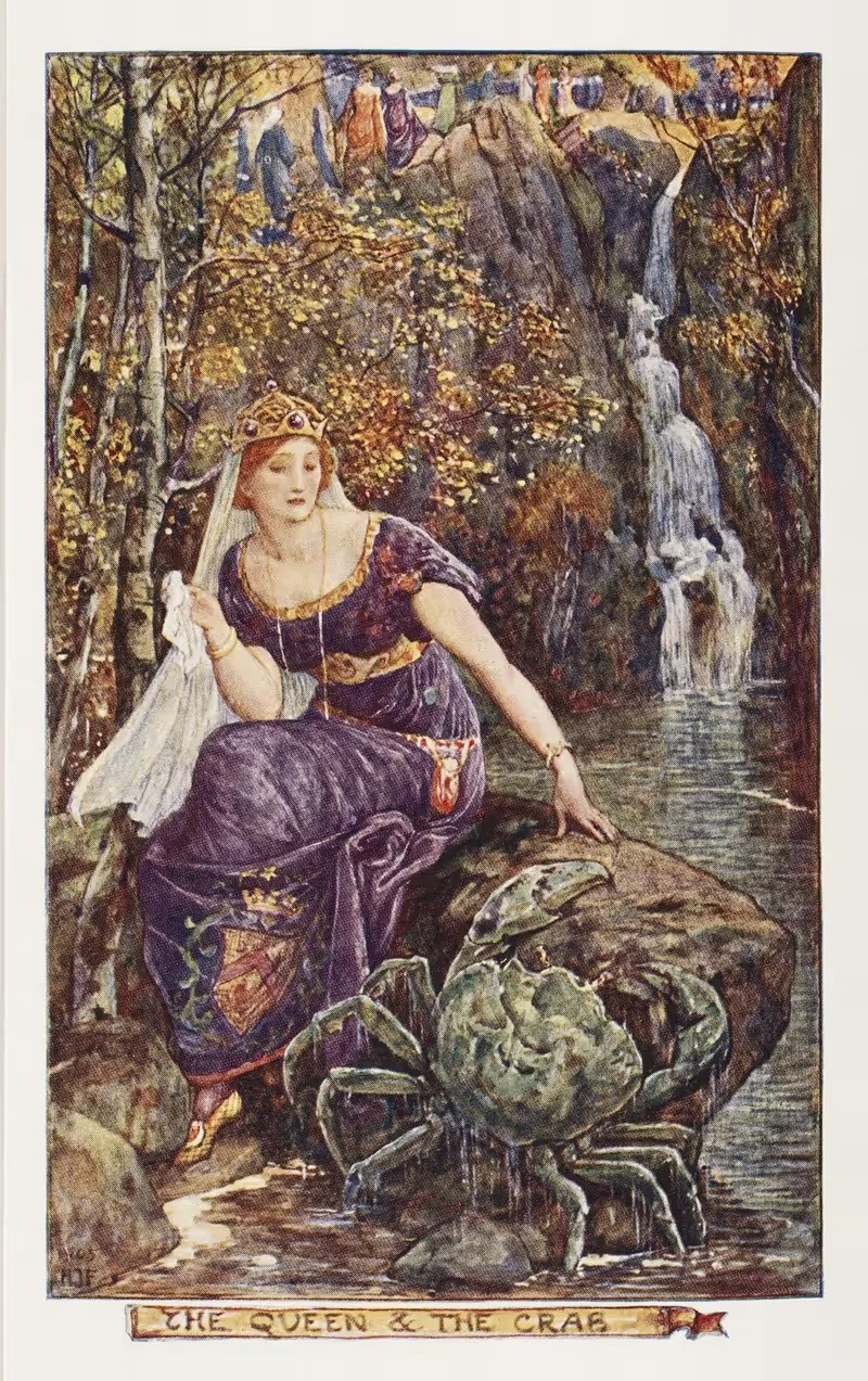 The queen & the crab by Henry Justice Ford, 1906 — digital art print download