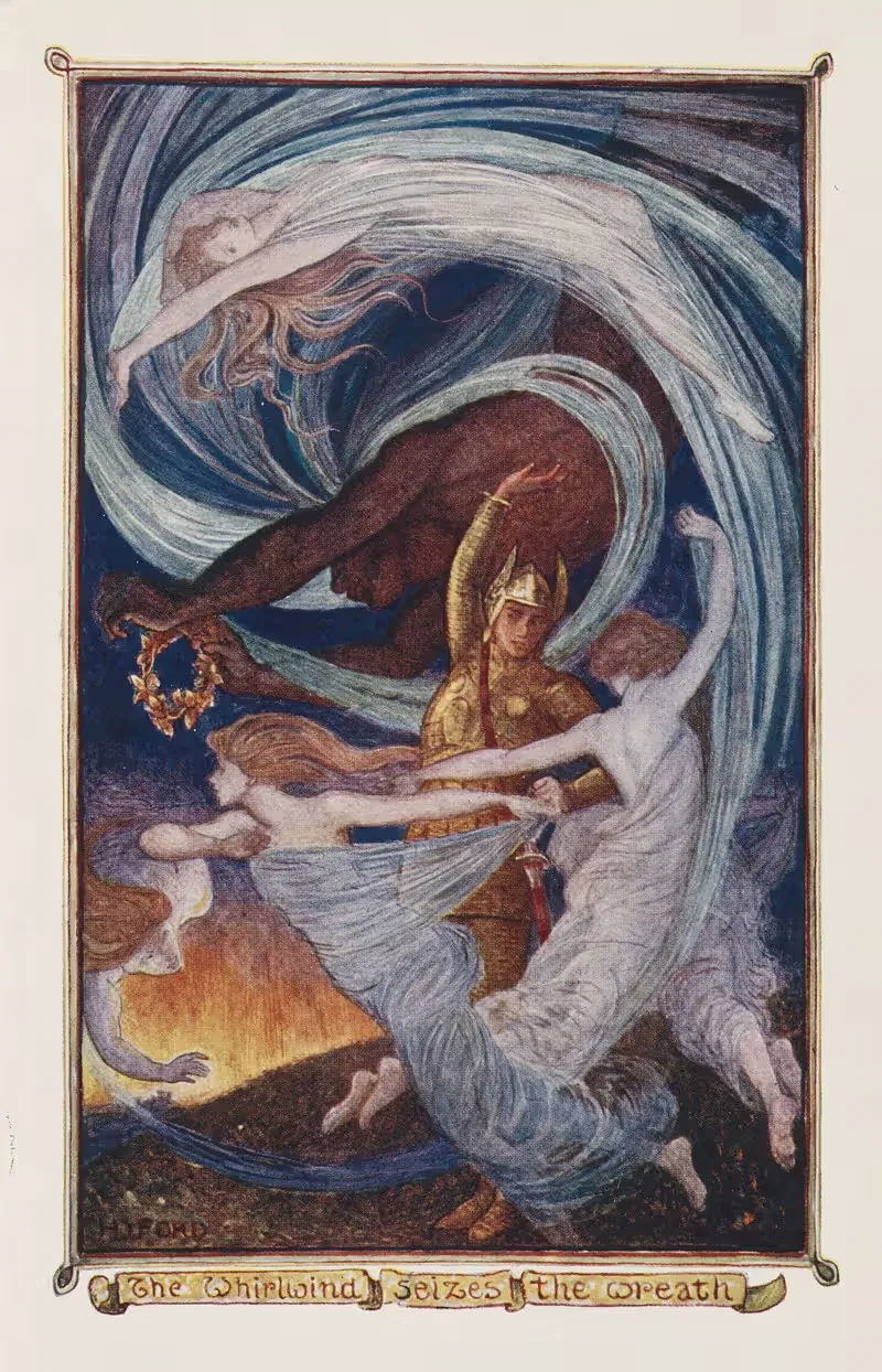 Ураган хватает венок by Генри Джастис Форд, 1901 — digital art print download