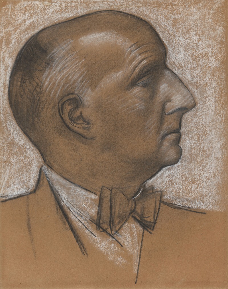 Zelfportret met vlinderdas — Leo Gestel