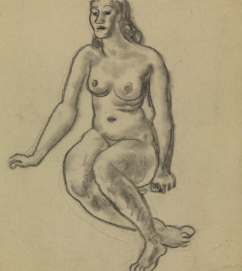 Zittend vrouwelijk naakt — Leo Gestel