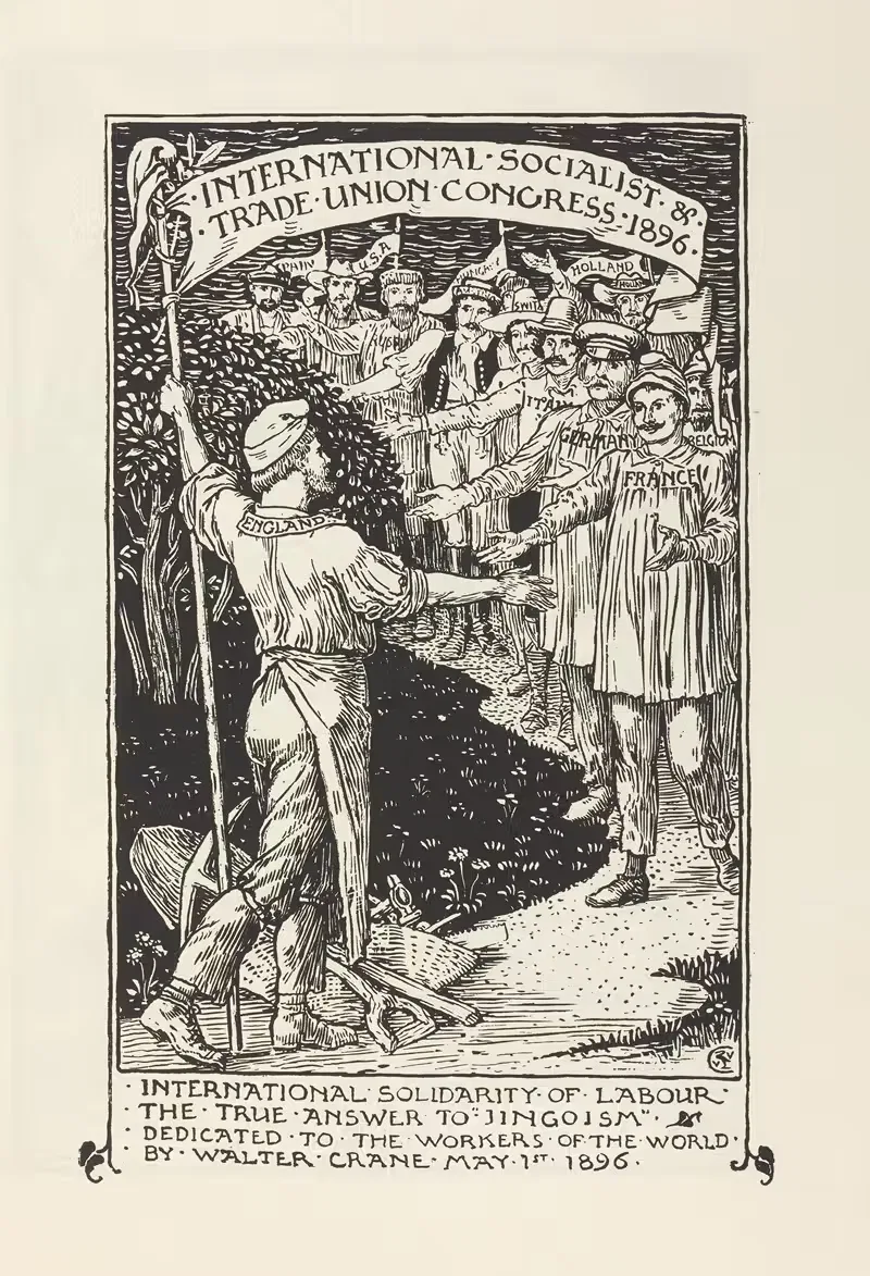 Карикатуры для дела Пл.2 by Уолтер Крейн, 1896 — digital art print download