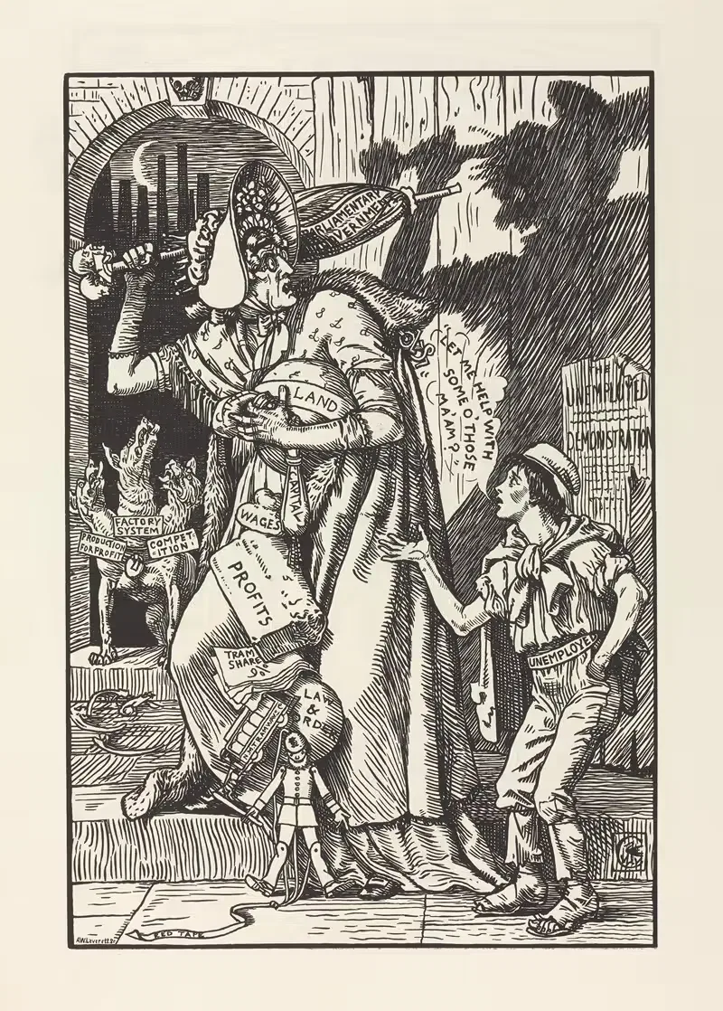 Карикатуры для дела Пл.5 by Уолтер Крейн, 1896 — digital art print download