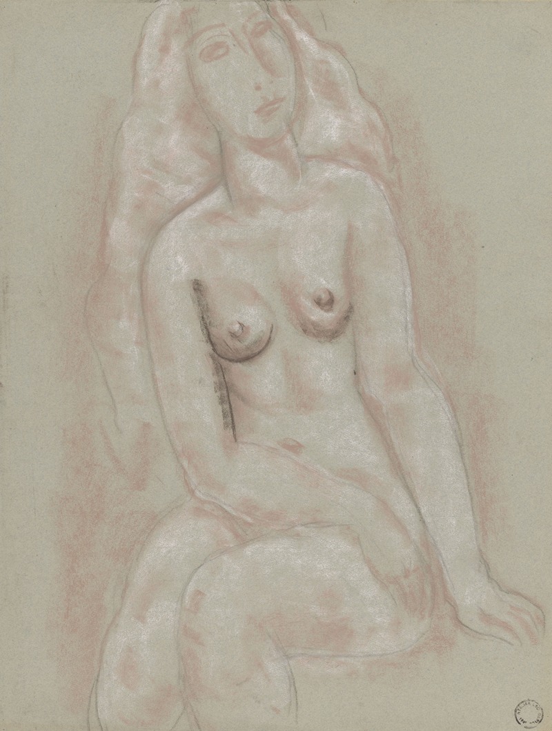 Zittend vrouwelijk naakt — Leo Gestel