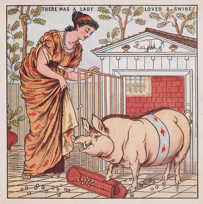 There was a lady loved a swine — Walter Crane
