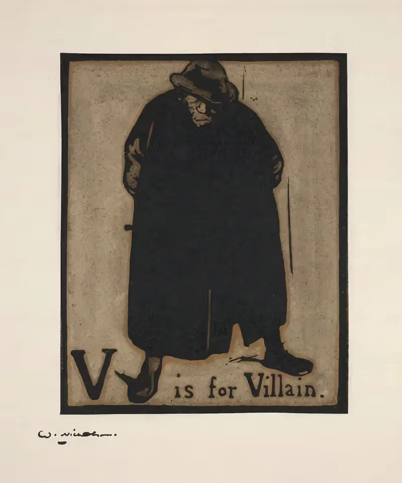 V – для злодея by Уильям Николсон, 1898 — digital art print download