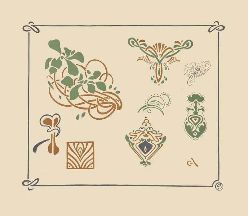 Abstract design based on leaves and organic shapes — George Auriol