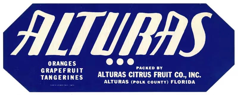 Alturas Citrus Label by Anonymous, 1930-1950 — digital art print download