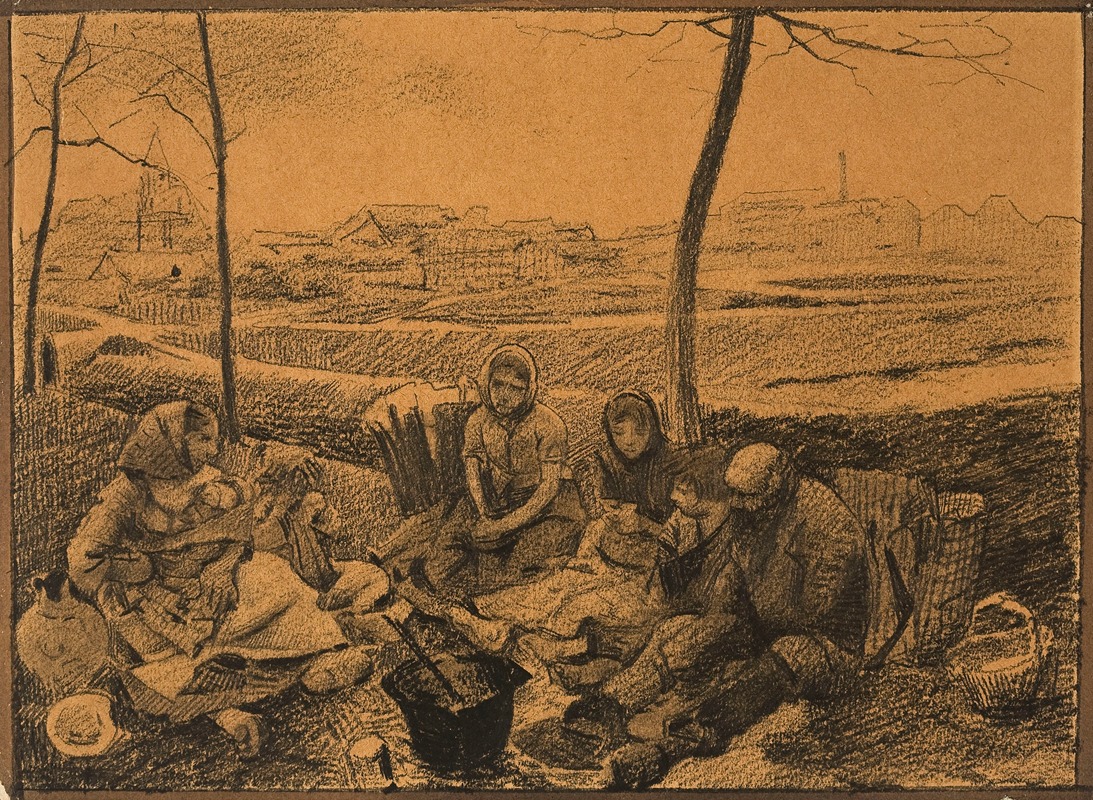 The Chalk Sellers; Noon by Леон Фредерик, 1883 — digital art print download