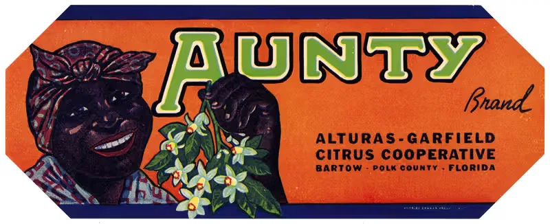Этикетка цитрусовых Аунти Бранд by Аноним, 1930-1950 — digital art print download