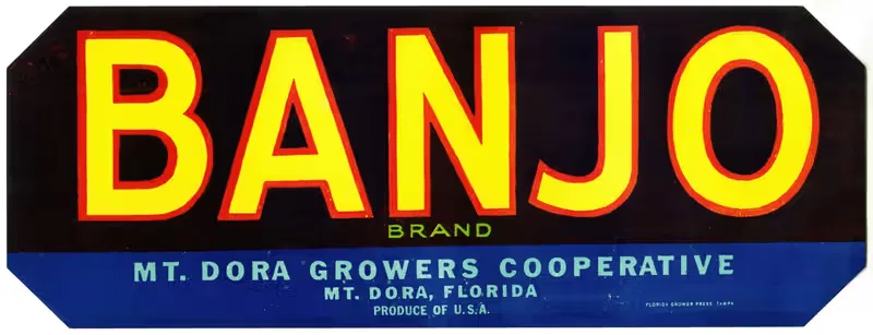 Banjo Brand Produce Label — Anonymous