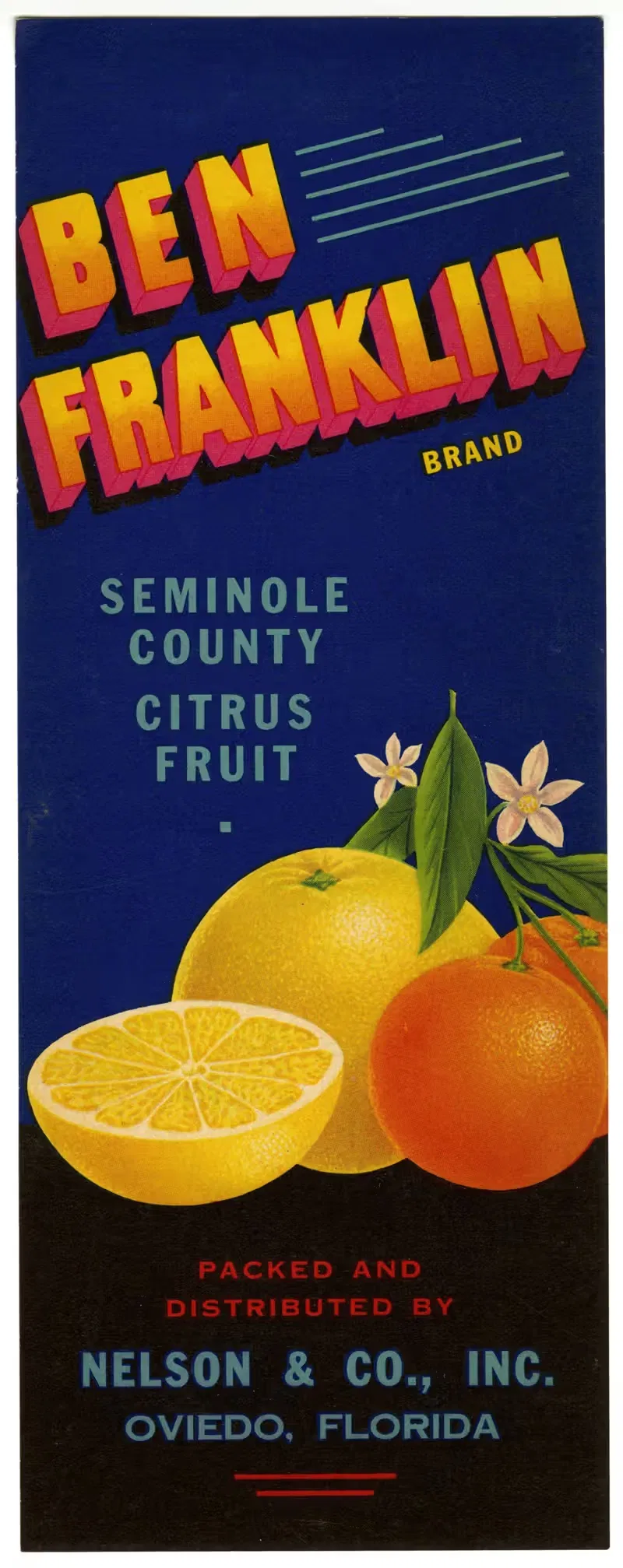Ben Franklin Brand Citrus Label — Anonymous