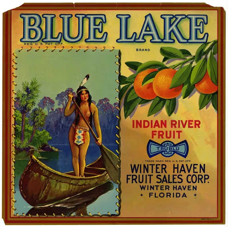 Этикетка цитрусовых Blue Lake Brand — Аноним