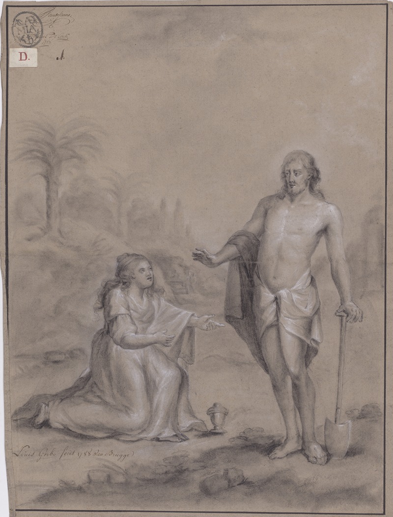 Noli me tangere by Lodewijk Gerbo, 1788 — digital art print download