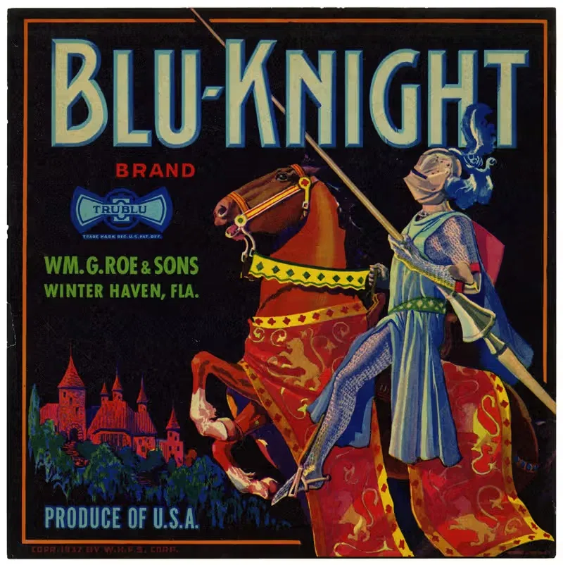 Blu-Knight Brand Produce Label — Anonymous