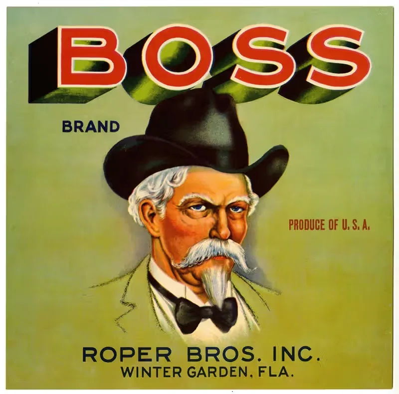 Этикетка продукции Boss Brand by Аноним, 1930-1950 — digital art print download