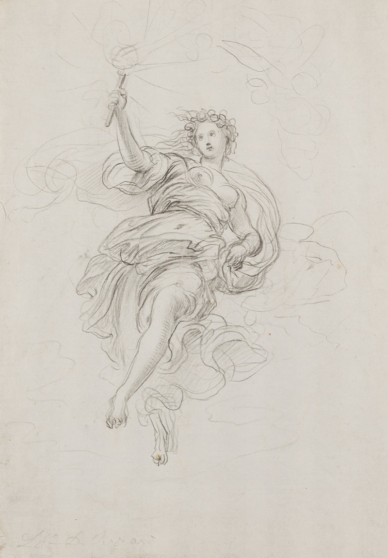 Female Allegory by Lorenzo De' Ferrari — digital art print download