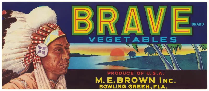 Этикетка овощей Brave Brand by Аноним, 1930-1950 — digital art print download