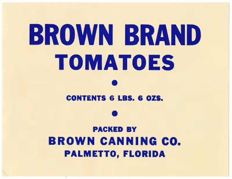 Этикетка помидоров Brown Brand by Аноним, 1930-1950 — digital art print download