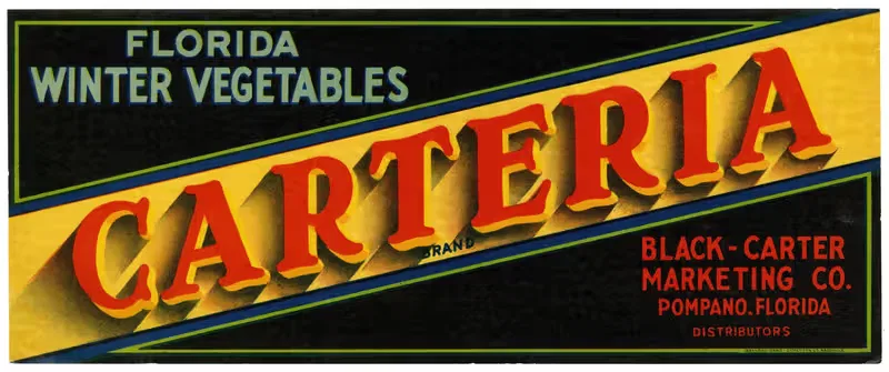 Carteria Brand Florida Winter Vegetables Label — Anonymous