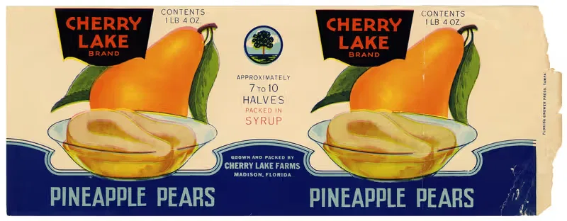 Этикетка ананасов Cherry Lake Brand by Аноним, 1930-1950 — digital art print download
