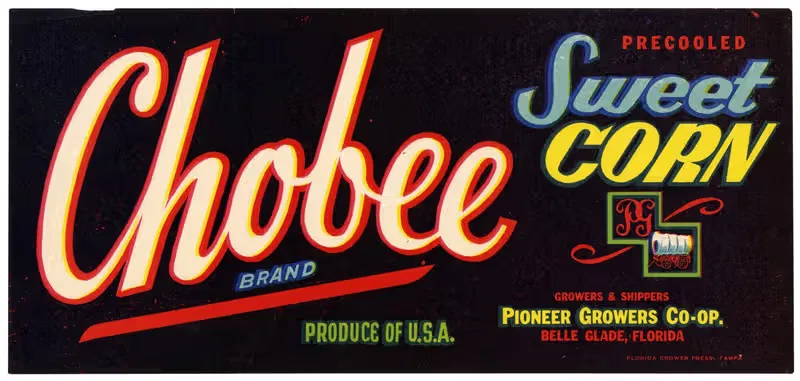 Этикетка сладкой кукурузы Chobee Brand by Аноним, 1930-1950 — digital art print download