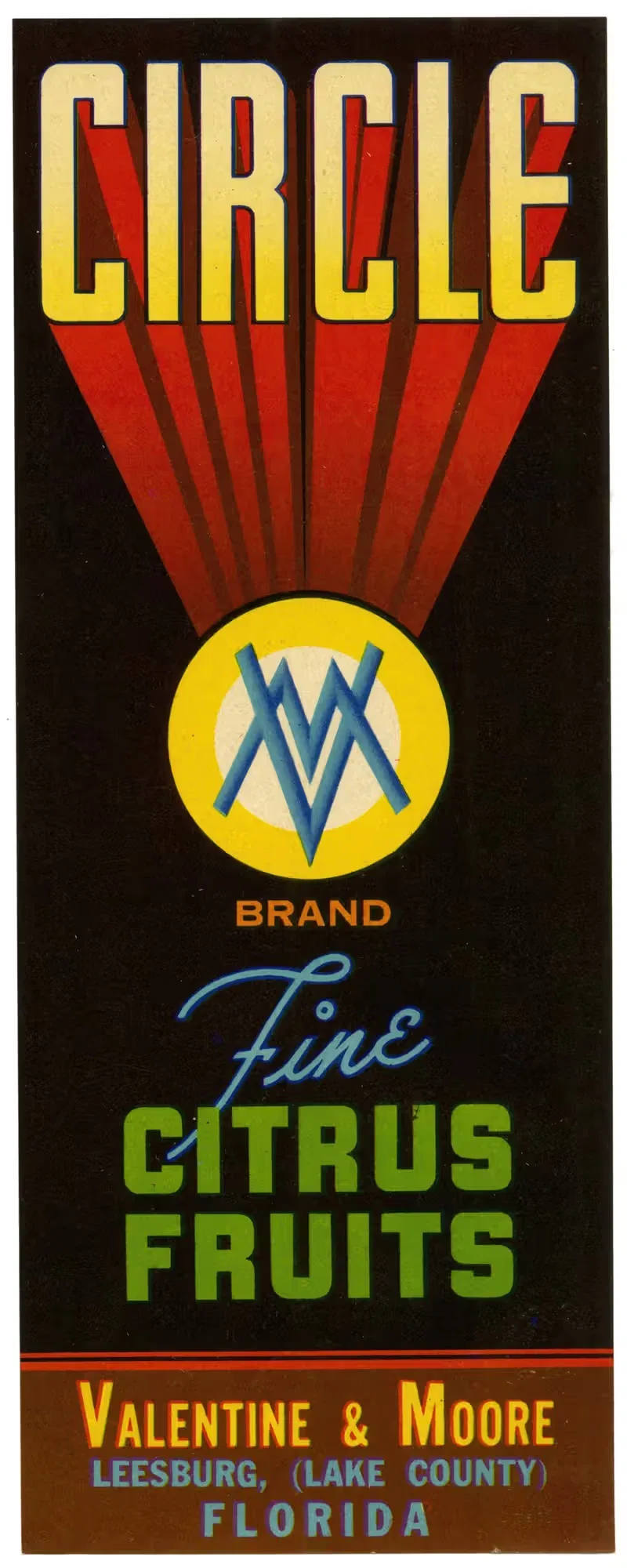 Этикетка для цитрусовых "Circle Brand by Аноним, 1930-1950 — digital art print download