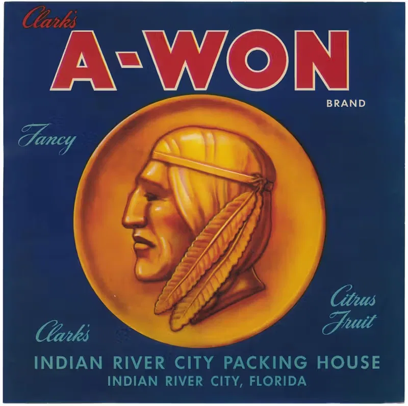 Clark's A-Won Brand Fancy Citrus Fruit Label — Anonymous