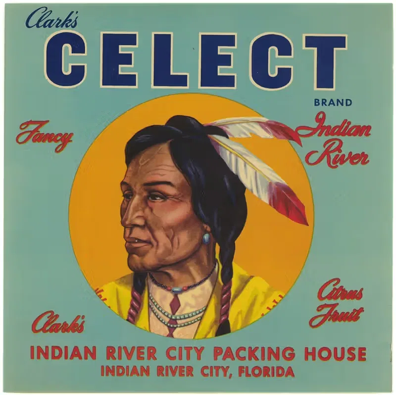 Clark's Celect Brand Fancy Citrus Fruit Label — Anonymous