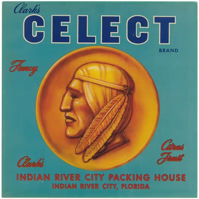 Clark's Celect Brand Fancy Citrus Fruit Label — Anonymous