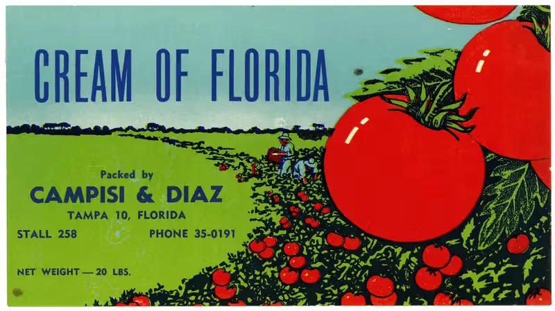 Cream of Florida Tomato Label — Anonymous