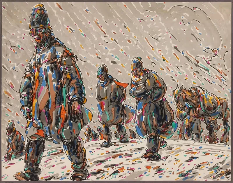 Сквозь снег by Альфред Ост, 1924 — digital art print download