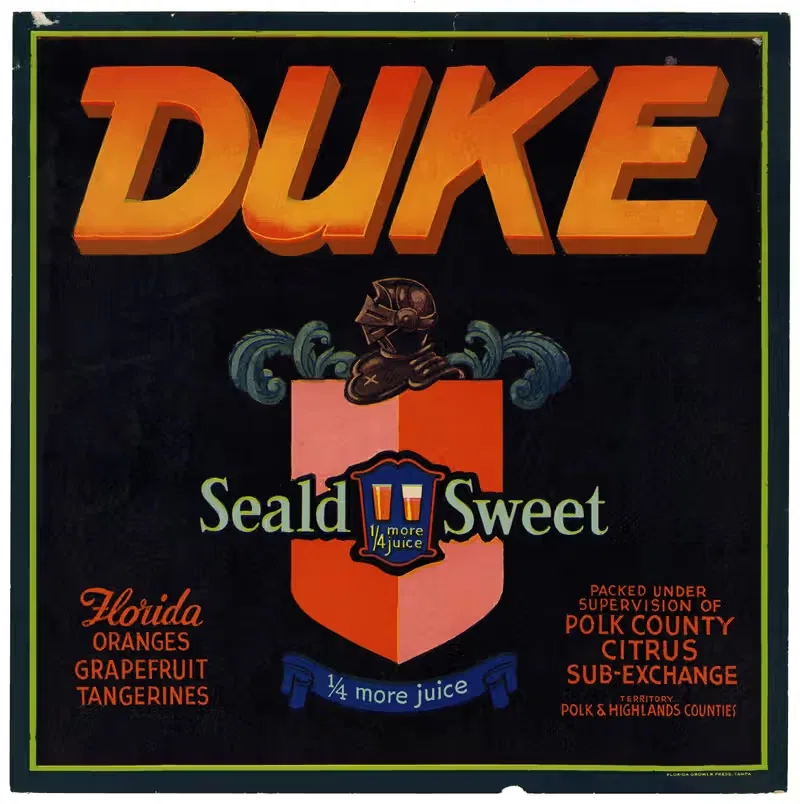 Duke Citrus Label by Anonymous — digital art print download