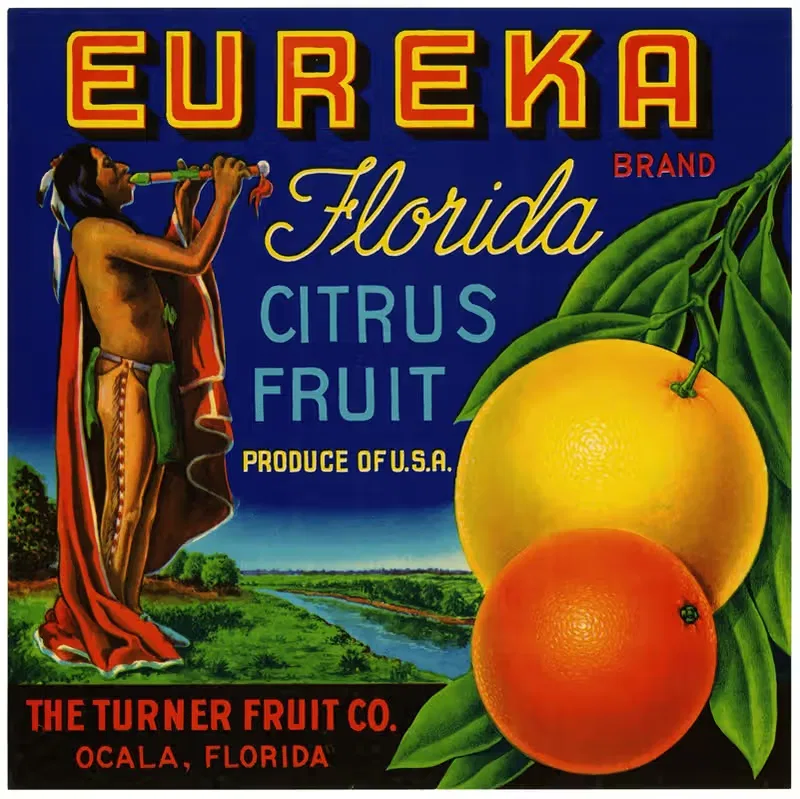 Этикетка цитрусовых Eureka Brand Florida by Аноним, 1930-1950 — digital art print download